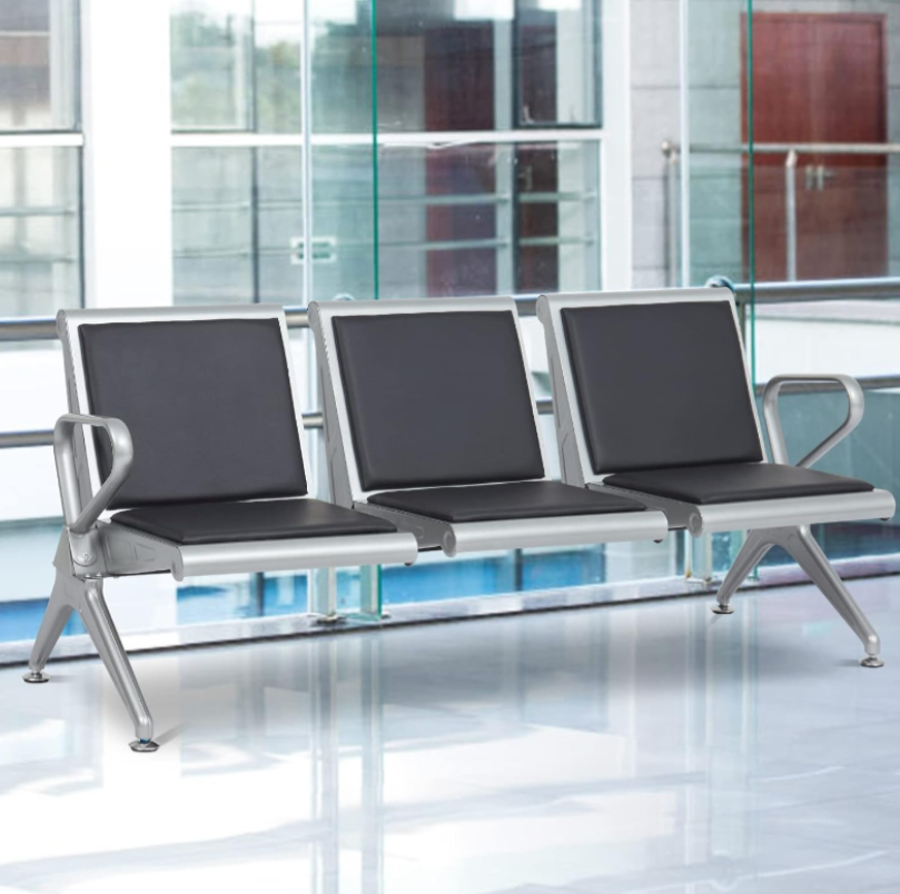 3 Link Padded Office Bench