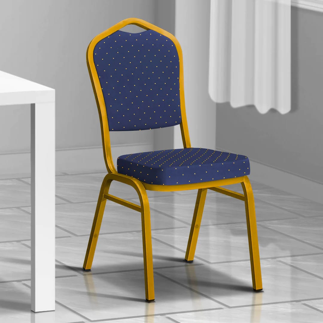 Blue Metal Banquet Chair