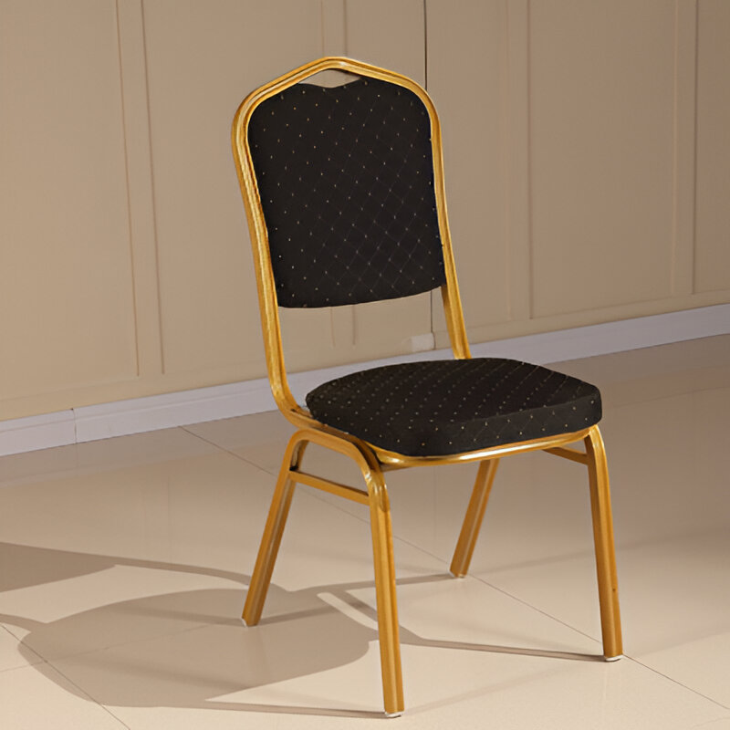 Blue metal banquet chair
